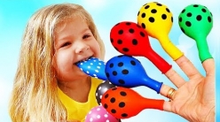 Embedded thumbnail for Is not Crying Baby Songs Finger Family Nursery Rhymes for kids Bad Babies Learn colors with balloons