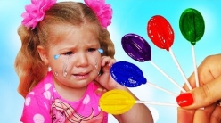Embedded thumbnail for Bad baby with tantrum and crying for lollipops Little Babies learn colors with finger song video